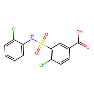 4-chloro-3-[(2-chlorophenyl)sulfamoyl]benzoic Acid structure