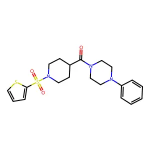 (4-Phenylpiperazin-1-yl)(1-(thiophen-2-ylsulfonyl)piperidin-4-yl)methanone structure