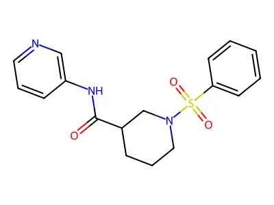1-(benzenesulfonyl)-N-(pyridin-3-yl)piperidine-3-carboxamide structure