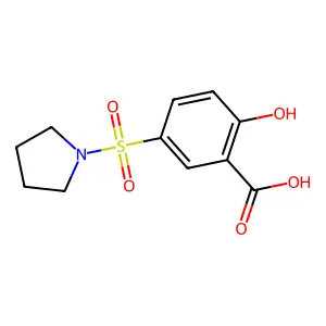 2-Hydroxy-5-(pyrrolidine-1-sulfonyl)benzoic acid structure