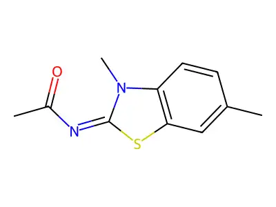 (E)-N-(3,6-dimethylbenzo[d]thiazol-2(3H)-ylidene)acetamide structure