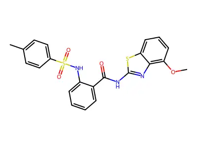 N-(4-methoxy-1,3-benzothiazol-2-yl)-2-[(4-methylphenyl)sulfonylamino]benzamide structure