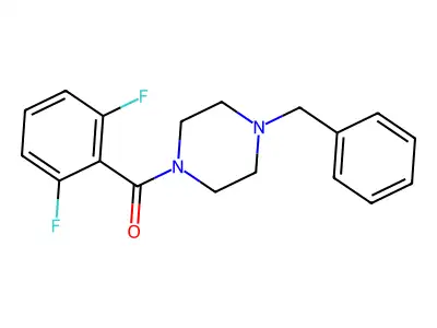 2,6-Difluorophenyl 4-benzylpiperazinyl ketone structure