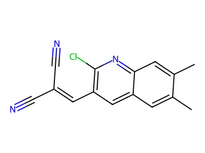 2-[(2-Chloro-6,7-dimethylquinolin-3-yl)methylidene]propanedinitrile structure