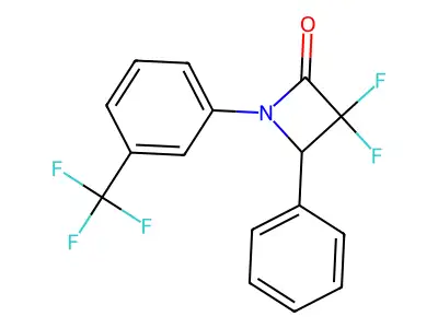 3,3-Difluoro-4-phenyl-1-[3-(trifluoromethyl)phenyl]azetidin-2-one structure