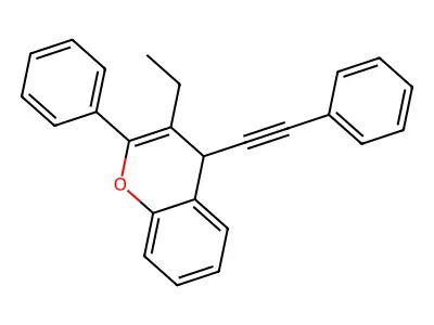 3-ethyl-2-phenyl-4-(2-phenylethynyl)-4H-chromene structure