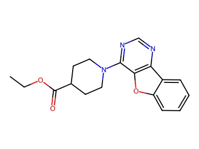 Ethyl 1-([1]benzofuro[3,2-d]pyrimidin-4-yl)piperidine-4-carboxylate structure