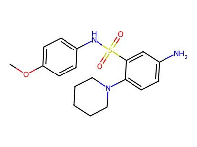5-amino-N-(4-methoxyphenyl)-2-(piperidin-1-yl)benzene-1-sulfonamide structure