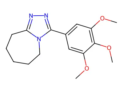 3-(3,4,5-trimethoxyphenyl)-6,7,8,9-tetrahydro-5H-[1,2,4]triazolo[4,3-a]azepine structure