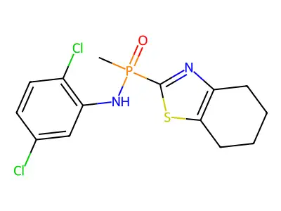 2-{[(2,5-dichlorophenyl)amino](methyl)phosphoryl}-4,5,6,7-tetrahydro-1,3-benzothiazole structure