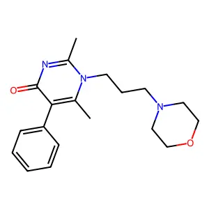 2,6-Dimethyl-1-(3-morpholin-4-ylpropyl)-5-phenylpyrimidin-4-one structure