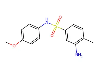 3-amino-N-(4-methoxyphenyl)-4-methylbenzene-1-sulfonamide structure