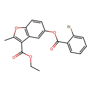 Ethyl 5-(2-bromobenzoyloxy)-2-methyl-1-benzofuran-3-carboxylate structure