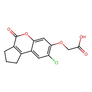 [(8-Chloro-4-oxo-1,2,3,4-tetrahydrocyclopenta[c]chromen-7-yl)oxy]acetic acid structure