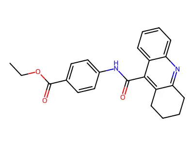 Ethyl 4-(1,2,3,4-tetrahydroacridine-9-carboxamido)benzoate structure