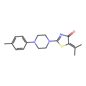 5-Isopropylidene-2-(4-p-tolyl-piperazin-1-yl)-thiazol-4-one structure
