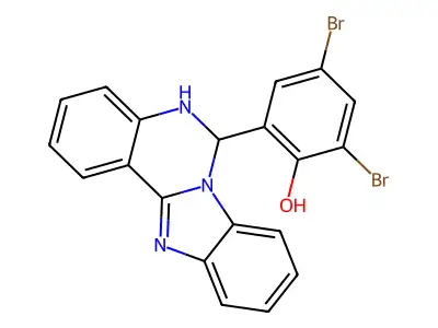2,4-Dibromo-6-(5,6-dihydrobenzimidazo[1,2-c]quinazolin-6-yl)phenol structure
