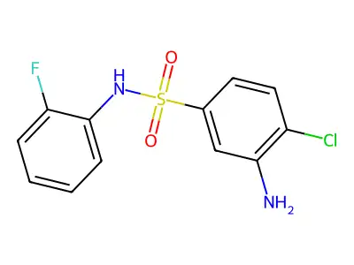3-Amino-4-chloro-N-(2-fluorophenyl)benzenesulfonamide structure