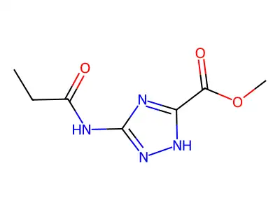 Methyl 3-propionamido-1H-1,2,4-triazole-5-carboxylate structure