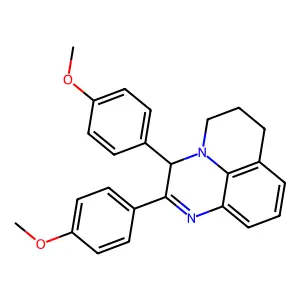 2,3-Bis(4-methoxyphenyl)-6,7-dihydro-3H,5H-pyrido[1,2,3-de]quinoxaline structure