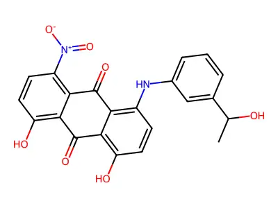 9,10-Anthracenedione, 1,8-dihydroxy-4-[[3-(1-hydroxyethyl)phenyl]amino]-5-nitro- structure