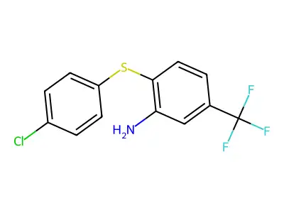2-[(4-Chlorophenyl)thio]-5-(trifluoromethyl)benzenamine structure