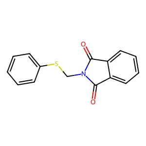 2-[(phenylsulfanyl)methyl]-2,3-dihydro-1H-isoindole-1,3-dione structure