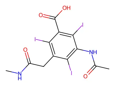Benzoic acid, 3-acetamido-5-(methylcarbamoylmethyl)- structure