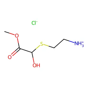 Glycolic acid, ((2-aminoethyl)thio)-, methyl ester, hydrochloride structure