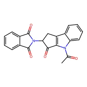 4-acetyl-2-1,4-dihydrocyclopent[b]indol-3 -one structure