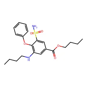 Butyl 3-(aminosulfonyl)-5-(butylamino)-4-phenoxybenzoate structure