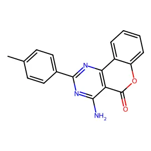 4-Amino-2-(p-tolyl)-5H-(1)benzopyrano(4,3-d)pyrimidin-5-one structure