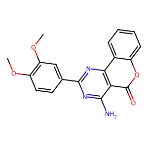 4-Amino-2-(3,4-dimethoxyphenyl)-5H-[1]benzopyrano[4,3-d]pyrimidin-5-one structure