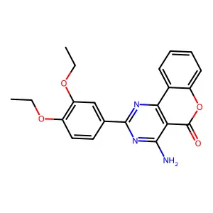4-Amino-2-(3,4-diethoxyphenyl)-5H-[1]benzopyrano[4,3-d]pyrimidin-5-one structure