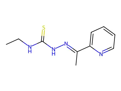1-Ethyl-3-(1-pyridin-2-ylethylideneamino)thiourea structure
