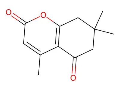 4,7,7-trimethyl-7,8-dihydro-2H-chromene-2,5(6H)-dione structure