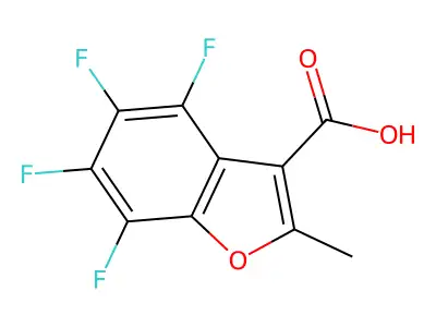 4,5,6,7-Tetrafluoro-2-methyl-1-benzofuran-3-carboxylic acid structure