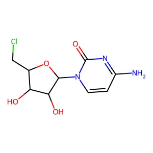 4-氨基-1-(5-氯-5-脱氧-β-D-阿拉伯呋喃糖基)-2(1H)-嘧啶酮 structure