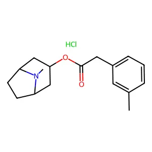 3-psi-Tropine m-tolylacetate hydrochloride structure