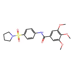 3,4,5-trimethoxy-N-(4-(pyrrolidin-1-ylsulfonyl)phenyl)benzamide structure