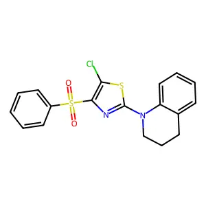 5-chloro-2-(3,4-dihydroquinolin-1(2H)-yl)-4-(phenylsulfonyl)thiazole structure