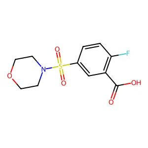 2-Fluoro-5-(morpholin-4-ylsulfonyl)benzoic acid structure