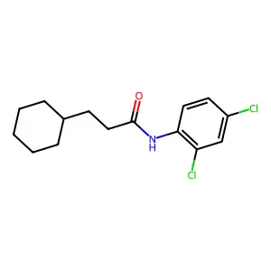 3-cyclohexyl-N-(2,4-dichlorophenyl)propanamide structure