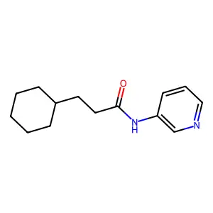 3-cyclohexyl-N-pyridin-3-ylpropanamide structure