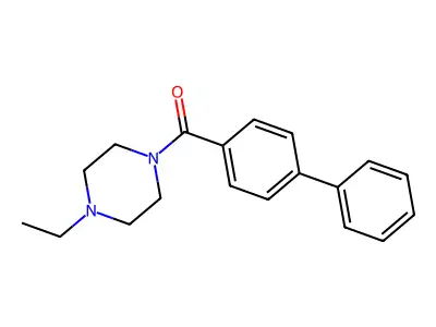 Biphenyl-4-yl(4-ethylpiperazin-1-yl)methanone structure