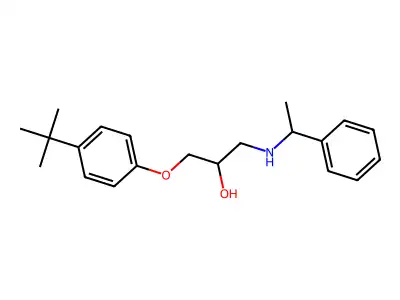1-(4-Tert-butylphenoxy)-3-[(1-phenylethyl)amino]propan-2-ol structure