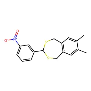 7,8-Dimethyl-3-(3-nitrophenyl)-1,5-dihydro-2,4-benzodithiepine structure
