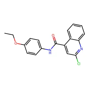 2-chloro-N-(4-ethoxyphenyl)quinoline-4-carboxamide structure