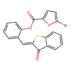 (Z)-2-((3-oxobenzo[b]thiophen-2(3H)-ylidene)methyl)phenyl 5-bromofuran-2-carboxylate structure