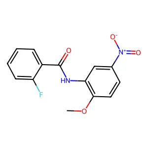 2-氟-N-(2-甲氧基-5-硝基苯基)苯甲酰胺 structure